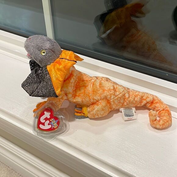 Slayer the bearded dragon Ty beanie baby 2000 mint condition with all tags - Picture 1 of 4